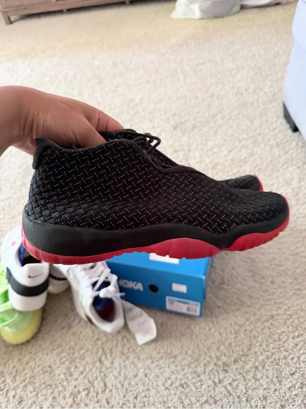 Jordan black and red future